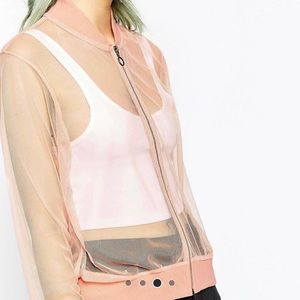 ASOS Bomber Jacket In Mesh